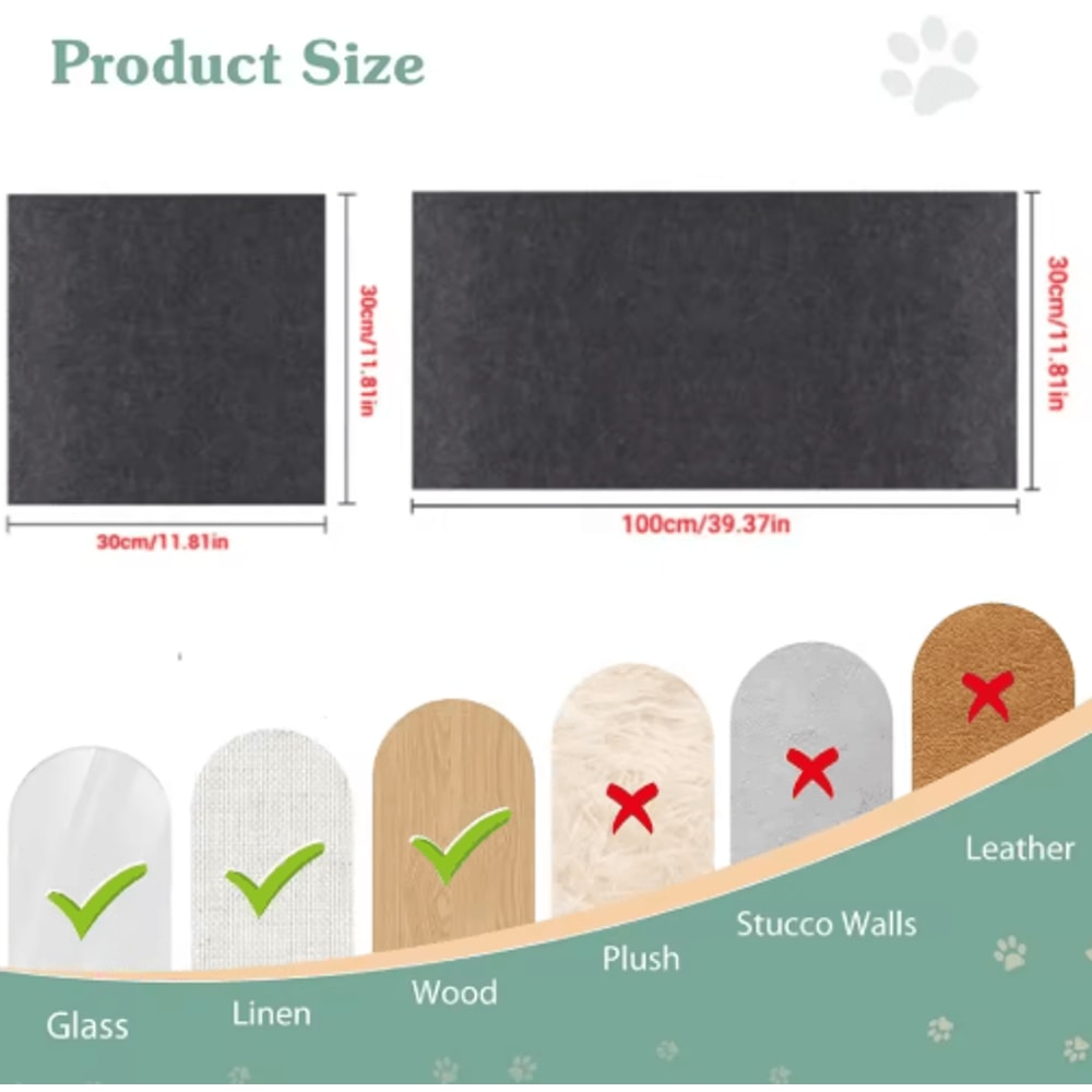 SelfAdhesive Cat Scratching Mat Trimmable Carpet Protector For Sofa Furniture 9