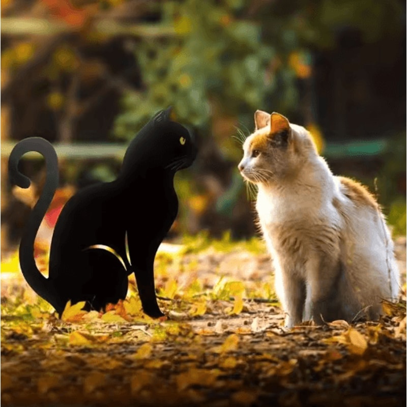 Metal Cat Garden Stake Ornament Decorative Outdoor Yard Balcony Accent 4