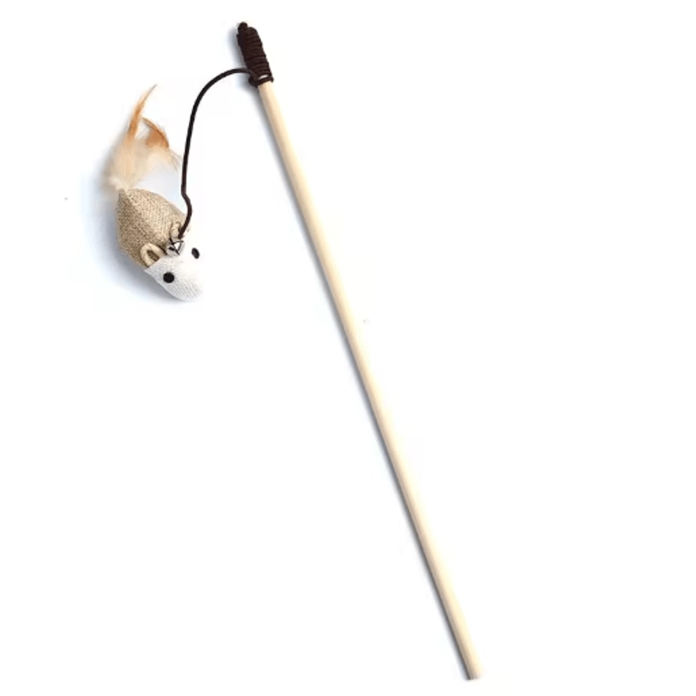 Colorful Feather Cat Teaser Wand Interactive Kitten Play Exercise Toy 7