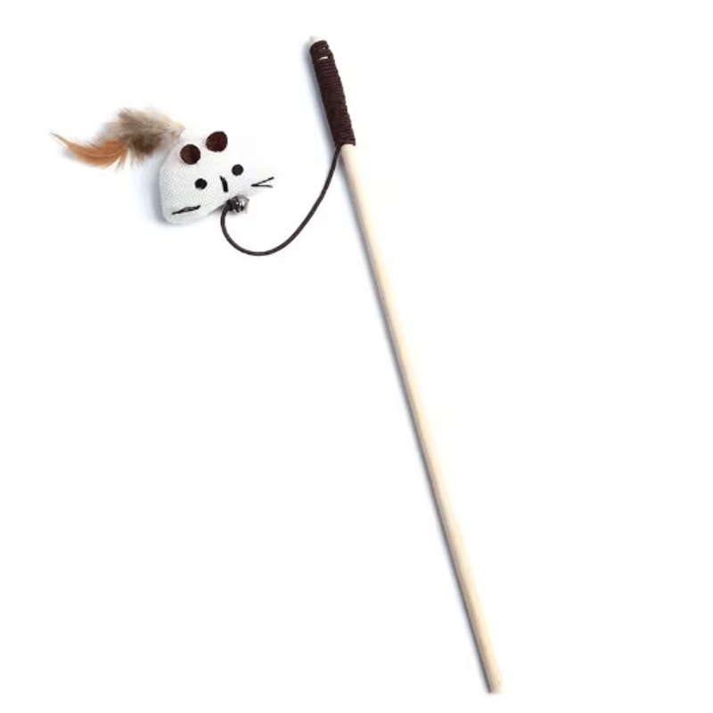 Colorful Feather Cat Teaser Wand Interactive Kitten Play Exercise Toy 8