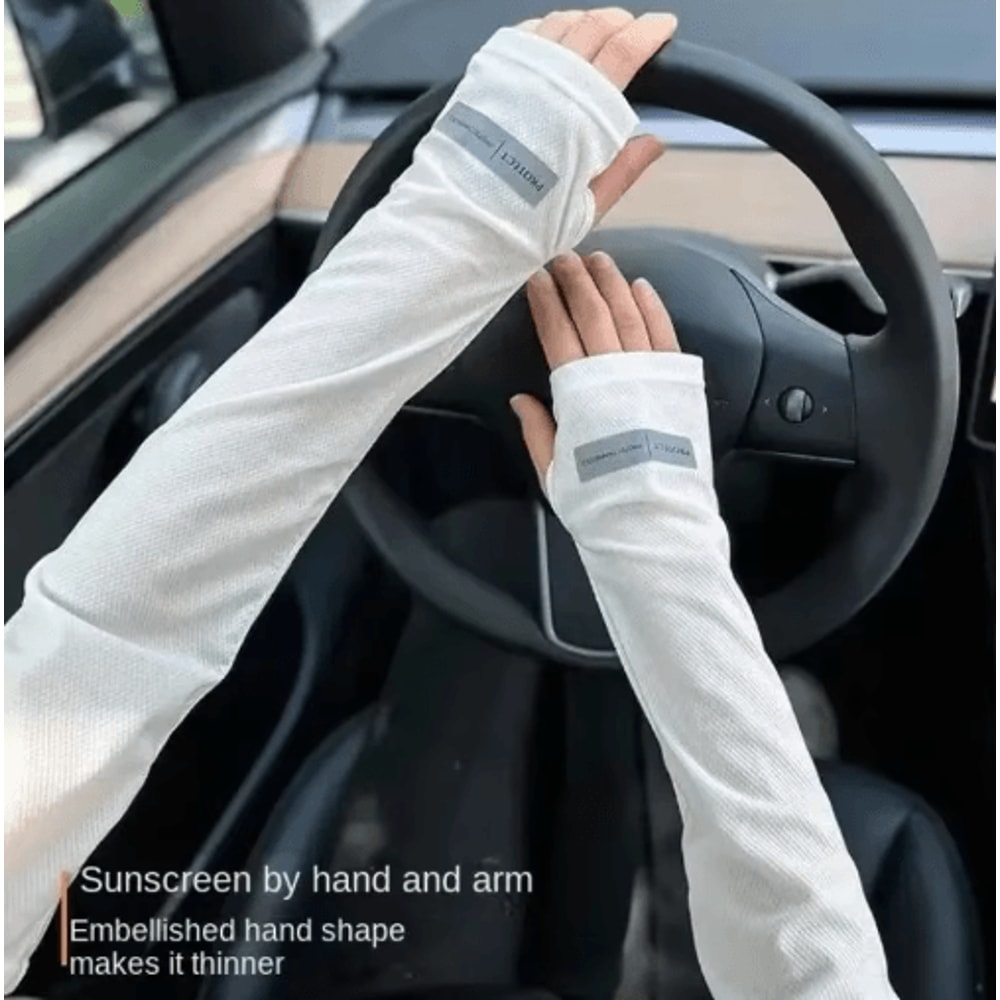 Oversized UV Protection Cooling Arm Sleeves Breathable Summer Outdoor Sun Guards 0