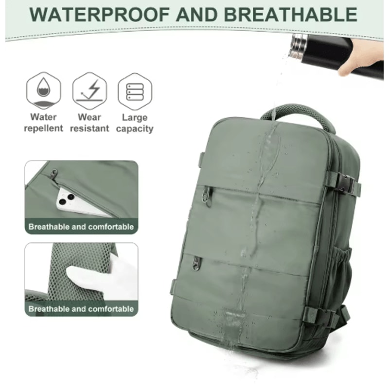 Ryanair Cabin Backpack 40by30by20 Airline Approved CarryOn Laptop Travel Bag 6