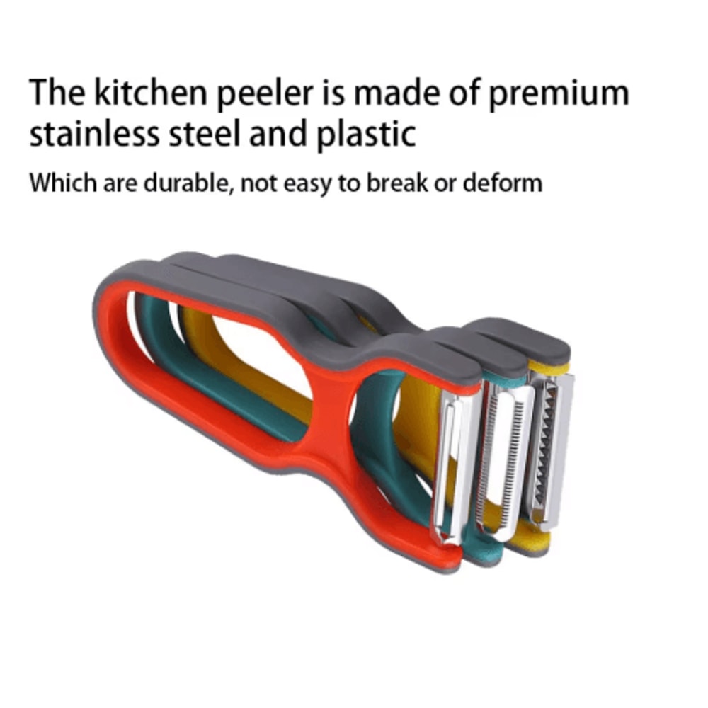 3Piece Stainless Steel Vegetable Peeler Set MultiFunction Fruit Potato Slicer Kit 5