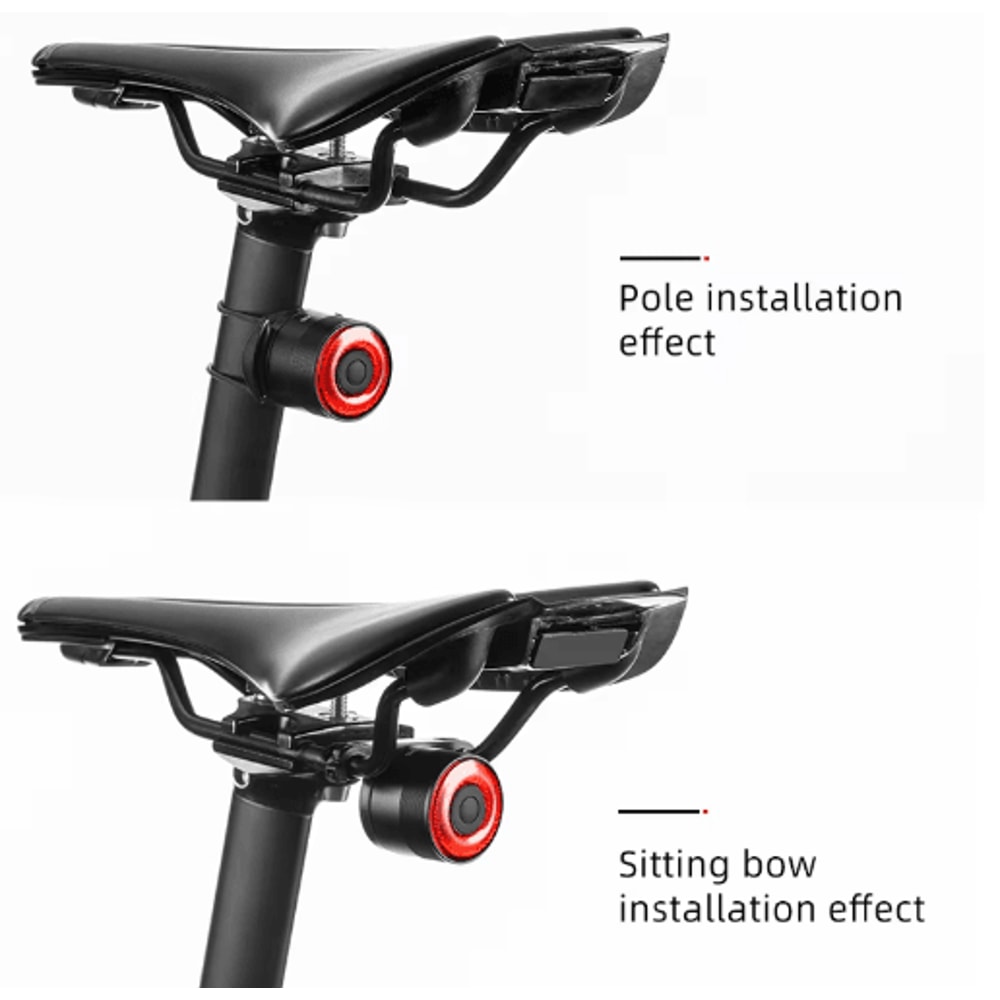 ROCKBROS Smart Brake Bicycle Tail Light USB Rechargeable Waterproof Cycling Safety Light 4