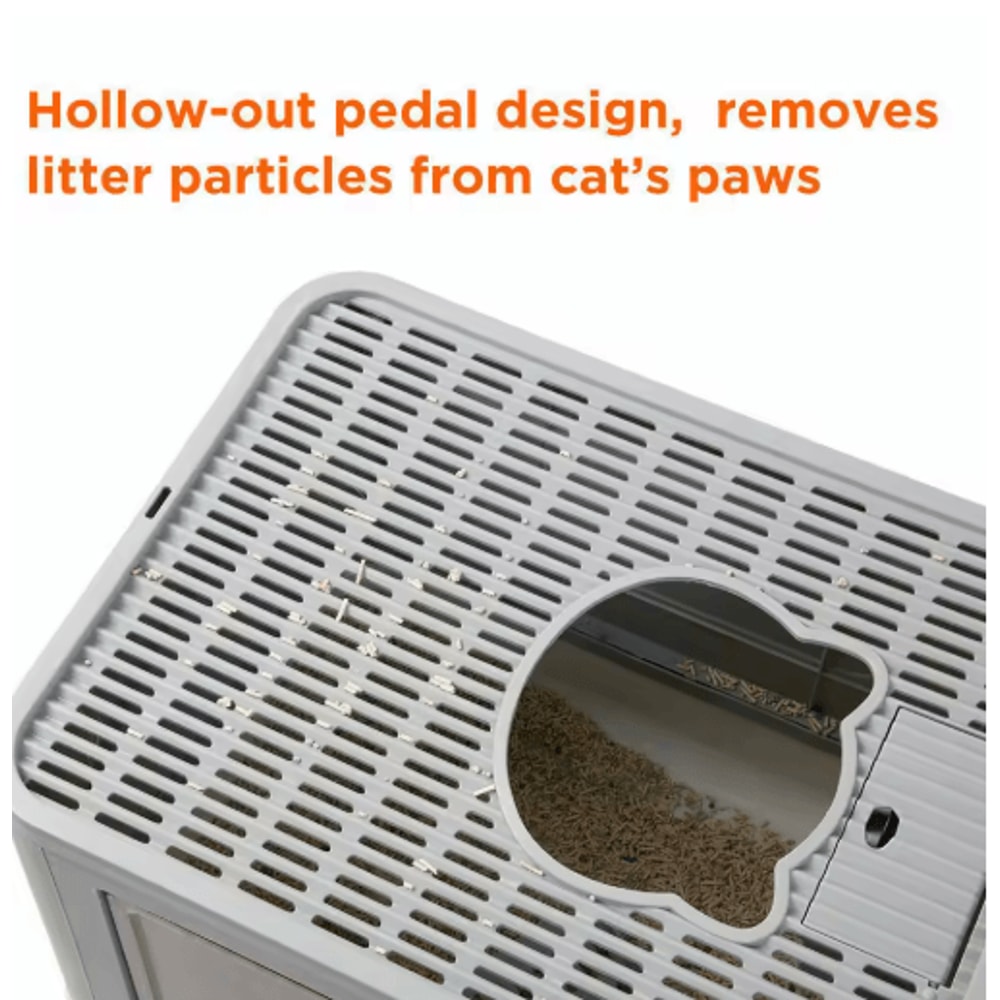 Foldable Enclosed Cat Litter Box Top Entry Odor Control Kitty Toilet With Scoop 4