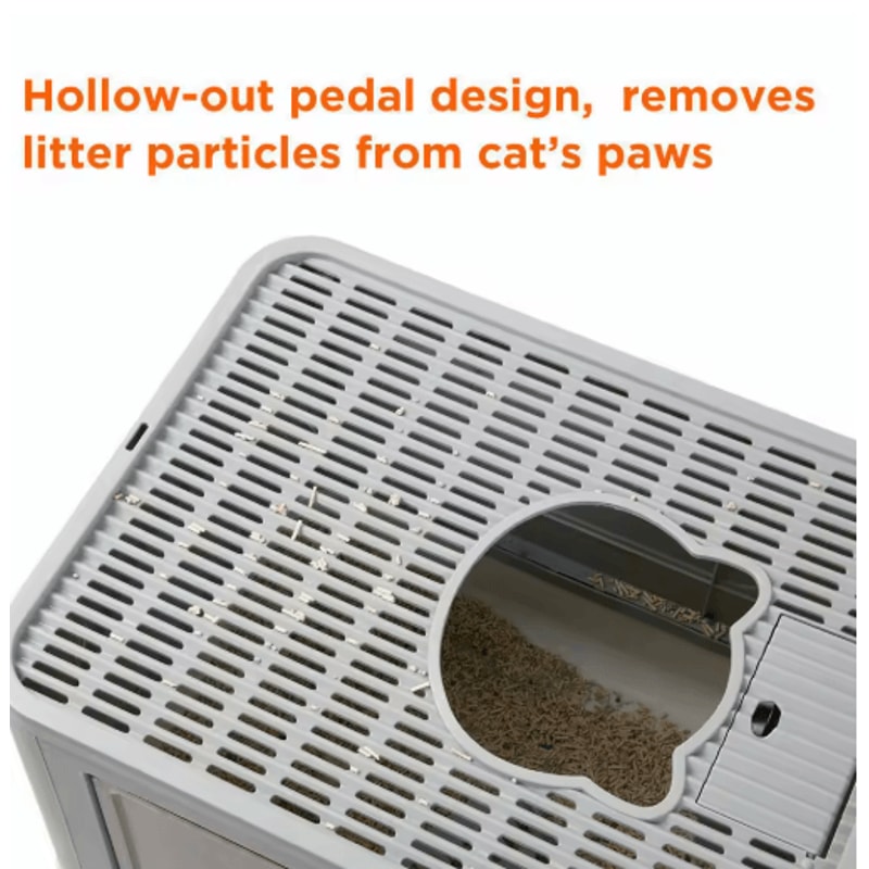 Foldable Enclosed Cat Litter Box Top Entry Odor Control Kitty Toilet With Scoop 4