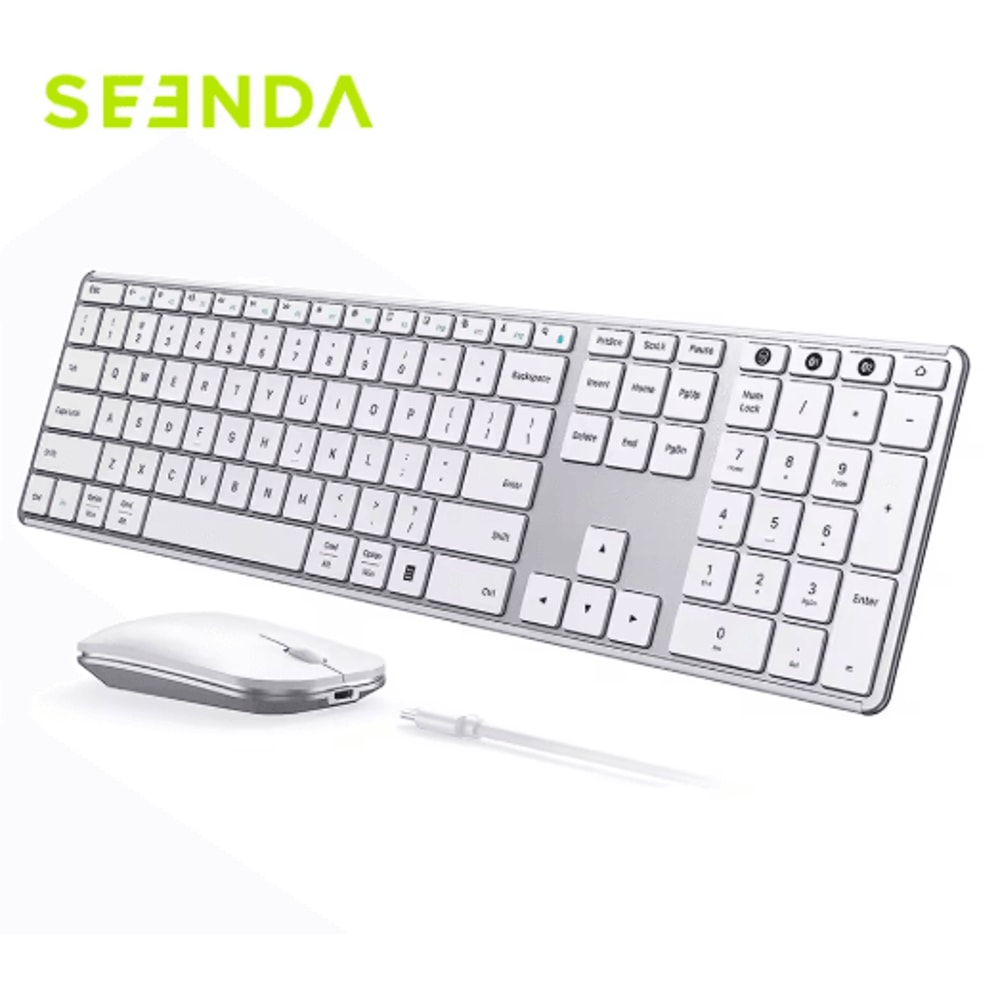 Seenda Bluetooth Keyboard And Mouse Combo MultiDevice Rechargeable Slim Wireless Set 1