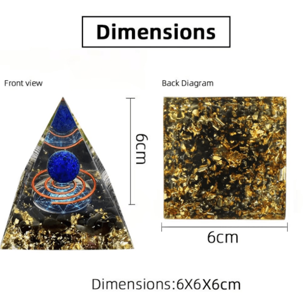 Amethyst Orgonite Energy Pyramid Reiki Chakra Healing Crystal Decor 6