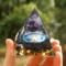 Amethyst Orgonite Energy Pyramid Reiki Chakra Healing Crystal Decor 0