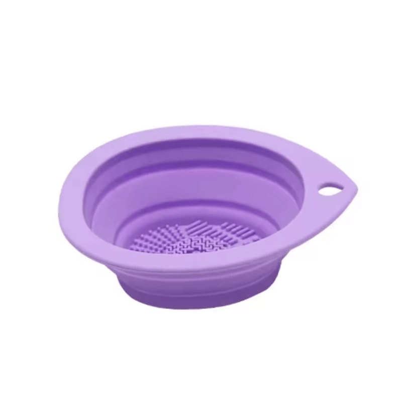 Silicone Makeup Brush Cleaner Bowl Foldable Brush Washing Scrubbing Tool 10