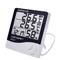 LCD Digital Thermometer Hygrometer Indoor Outdoor Temperature Humidity Monitor With Clock 2