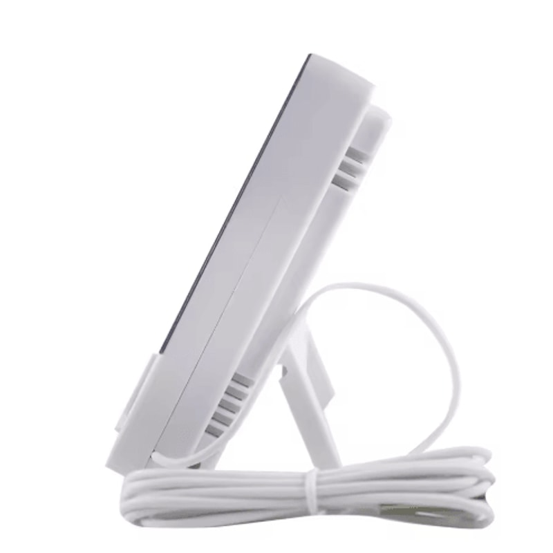 LCD Digital Thermometer Hygrometer Indoor Outdoor Temperature Humidity Monitor With Clock 3