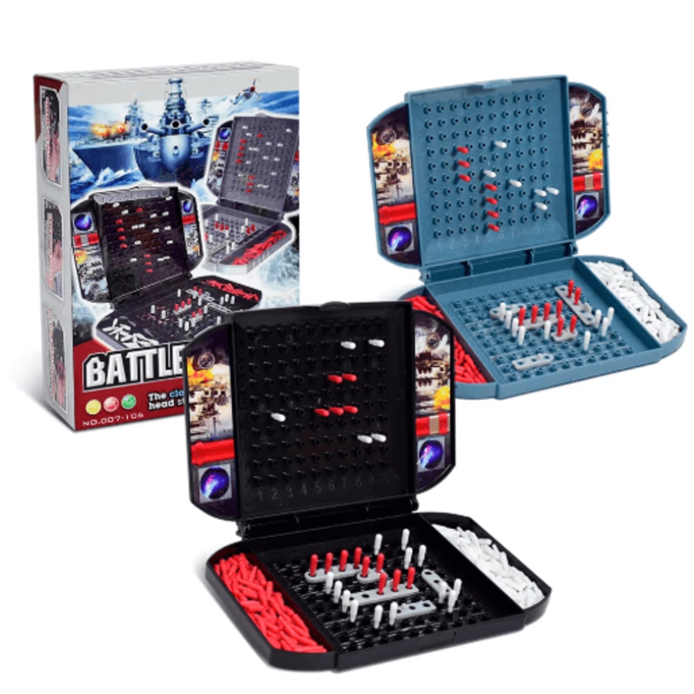 Classic Battleship Board Game Two Player Naval Combat Strategy Game For Kids 0