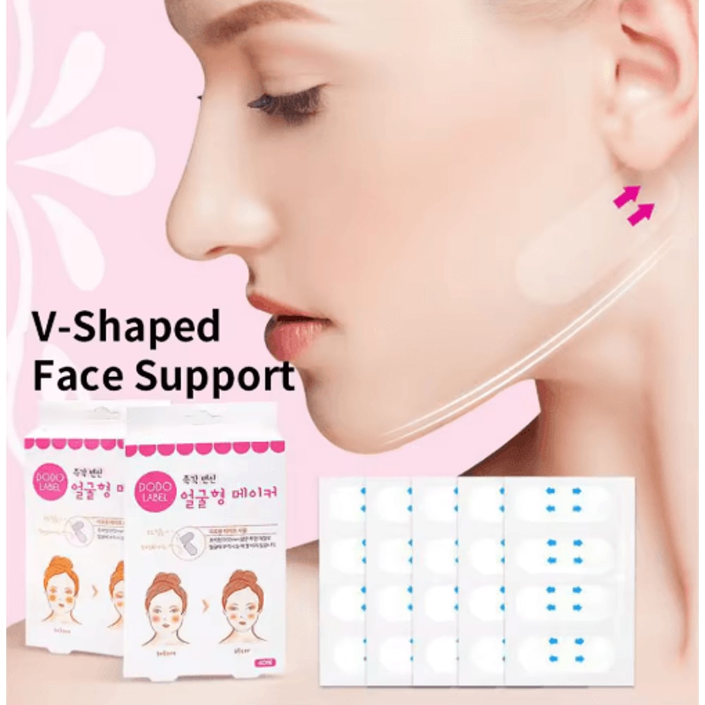 Invisible VLine Face Lifting Tape Breathable Slimming Chin Lift Stickers 40pcs 0