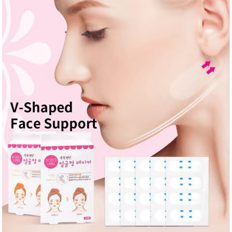 Invisible VLine Face Lifting Tape Breathable Slimming Chin Lift Stickers 40pcs 0