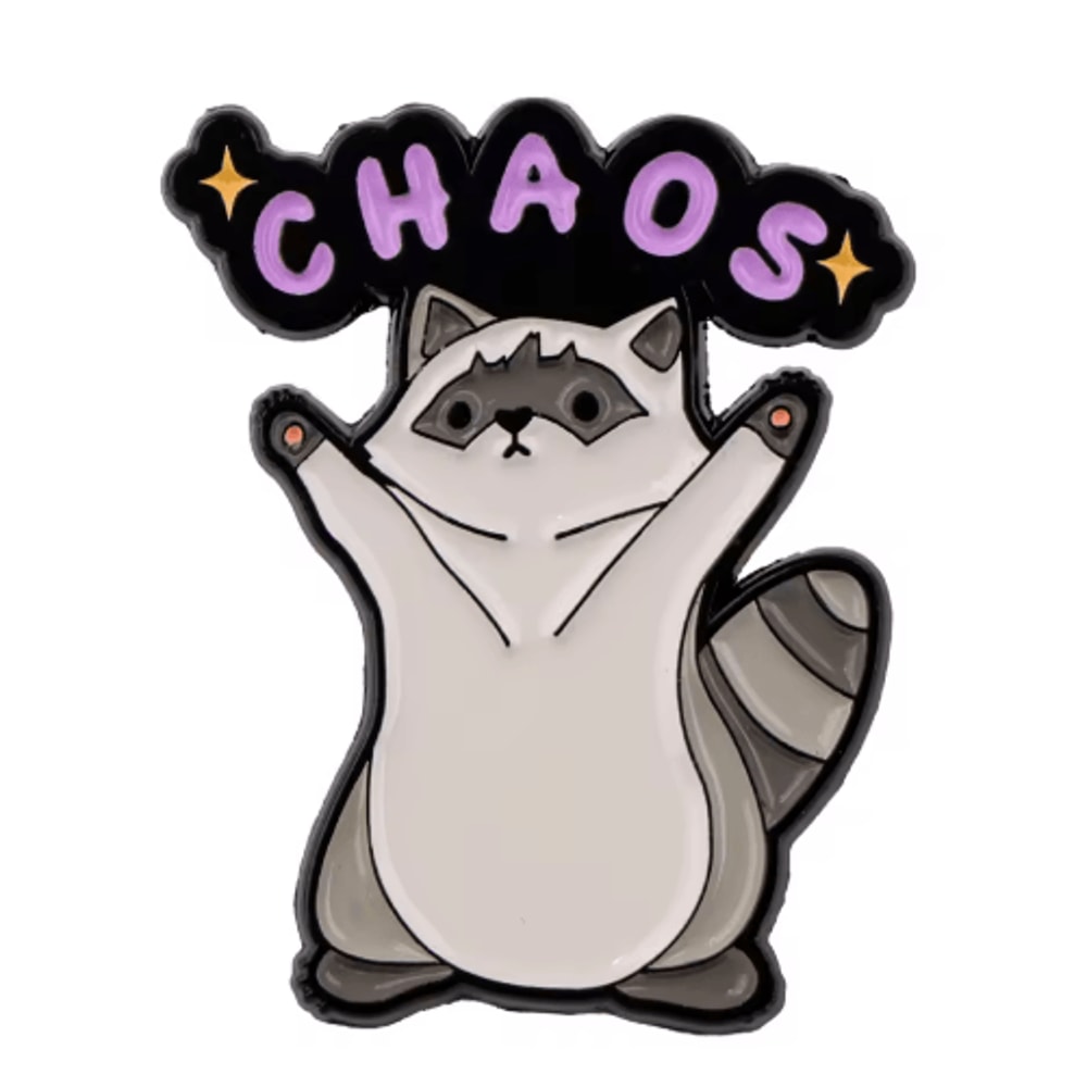 Cute Raccoon Enamel Pin Funny Animal Brooch Lapel Badge For Bags Outfits 2