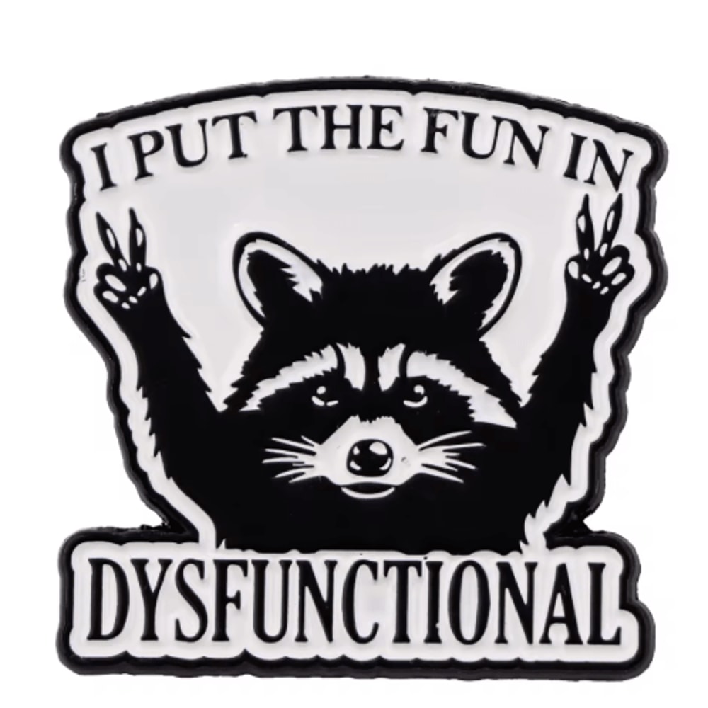 Cute Raccoon Enamel Pin Funny Animal Brooch Lapel Badge For Bags Outfits 4