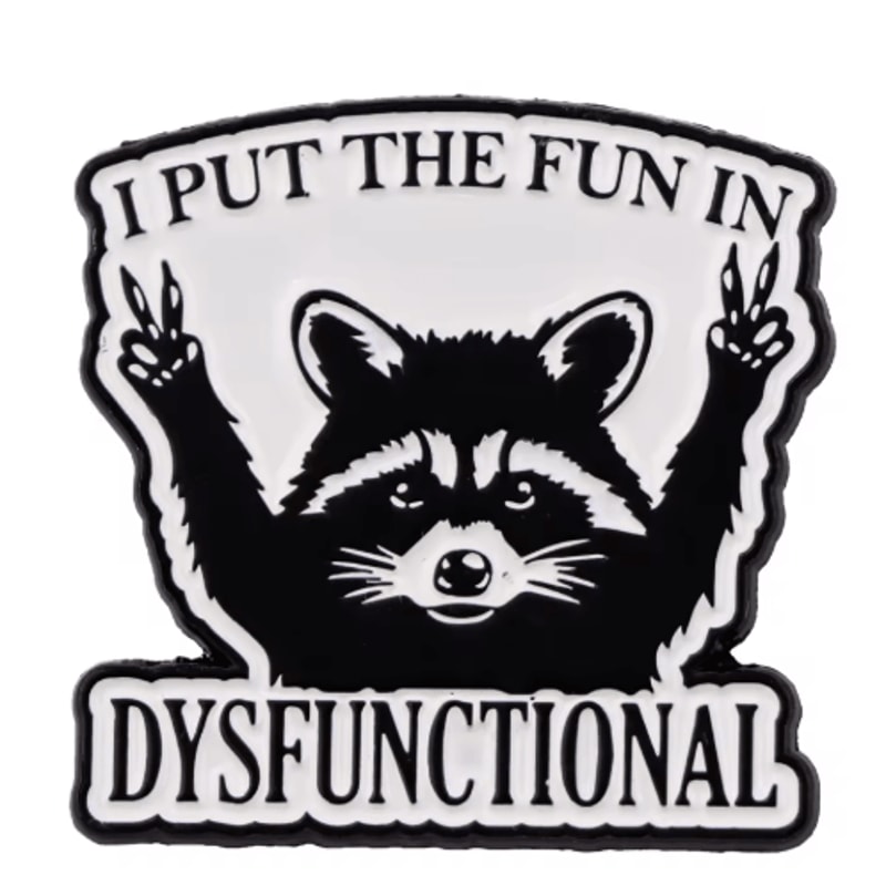 Cute Raccoon Enamel Pin Funny Animal Brooch Lapel Badge For Bags Outfits 4