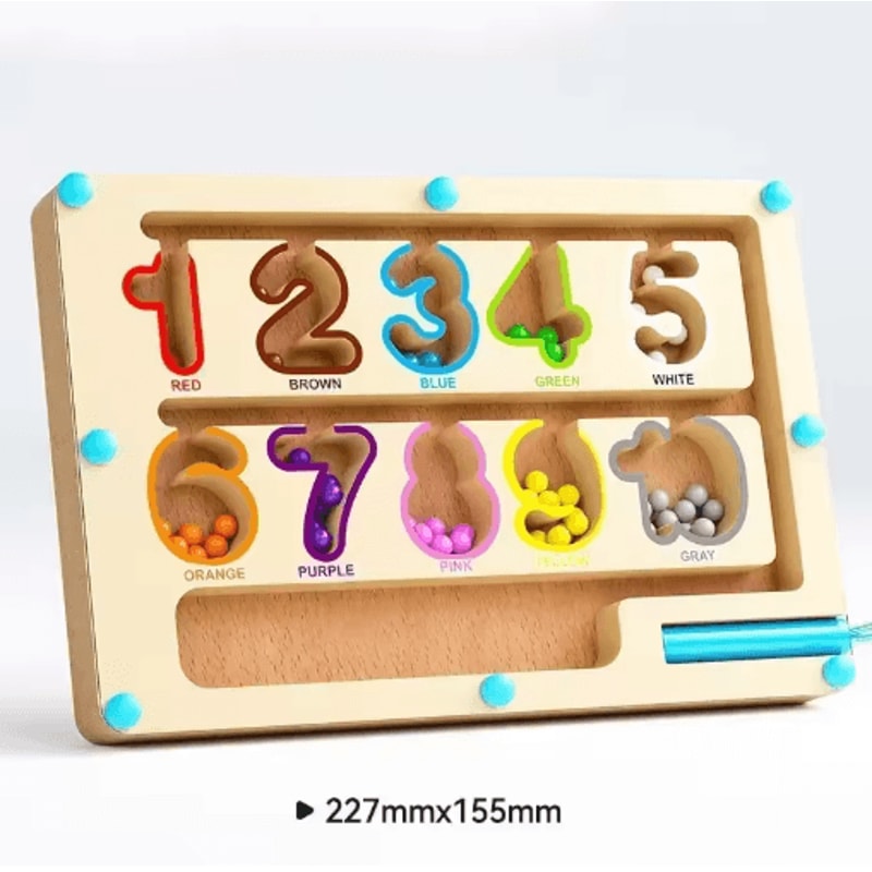 Montessori Magnetic Color Sorting Maze Wooden Educational Sensory Toy For Kids 1