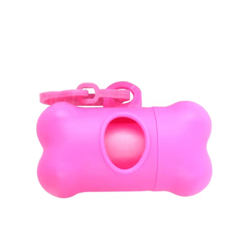 BoneShaped Dog Poop Bag Dispenser Portable Pet Waste Bag Holder With Clip 2