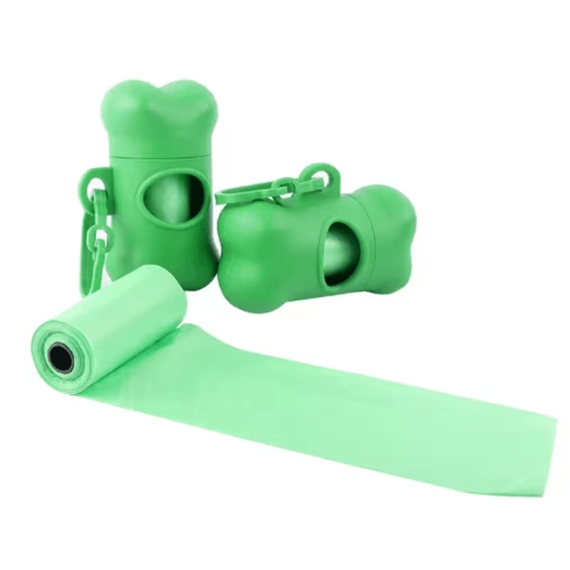 BoneShaped Dog Poop Bag Dispenser Portable Pet Waste Bag Holder With Clip 12