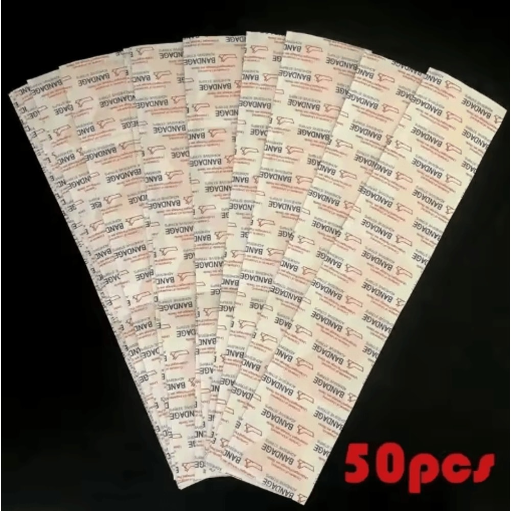 50PCS Waterproof Finger Bandages Breathable First Aid Wound Dressing Plasters 1