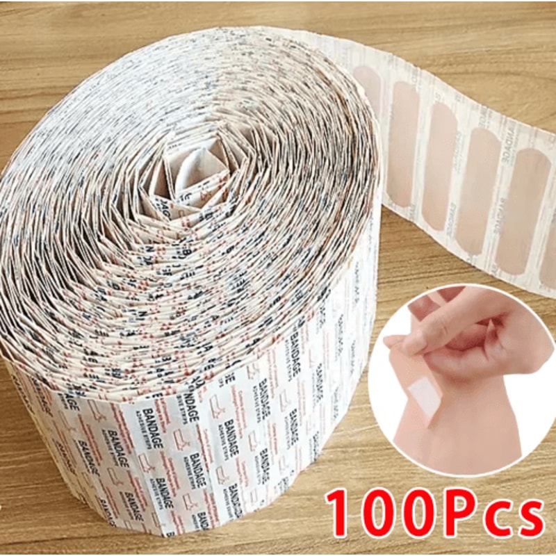 100PCS Waterproof BandAids Breathable Adhesive First Aid Wound Bandage Kit 1