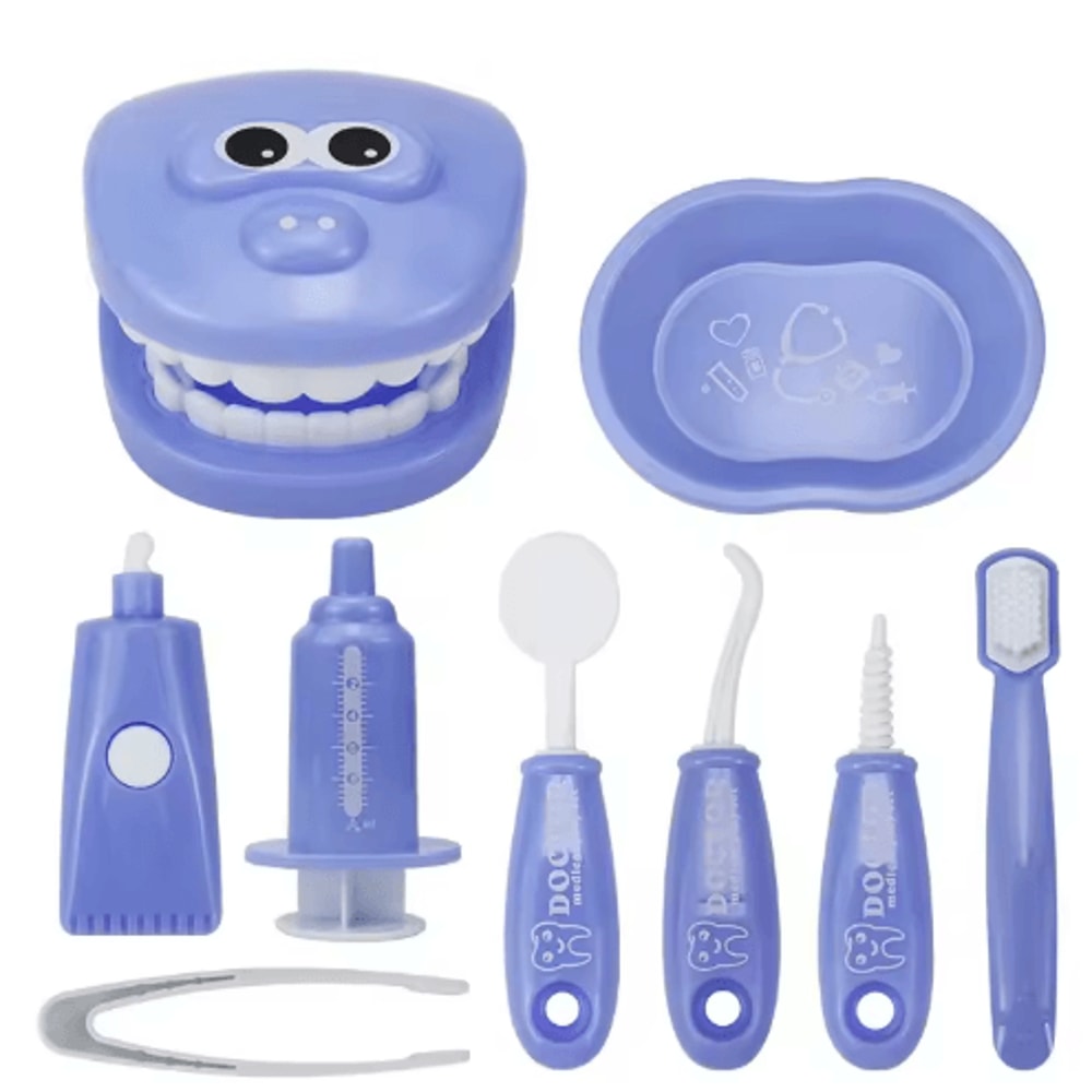 Montessori Doctor Dentist Play Set Kids Tooth Brushing Educational Role Play Toy 1