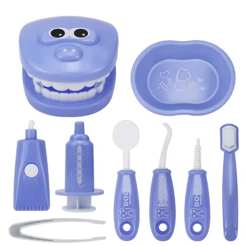 Montessori Doctor Dentist Play Set Kids Tooth Brushing Educational Role Play Toy 1