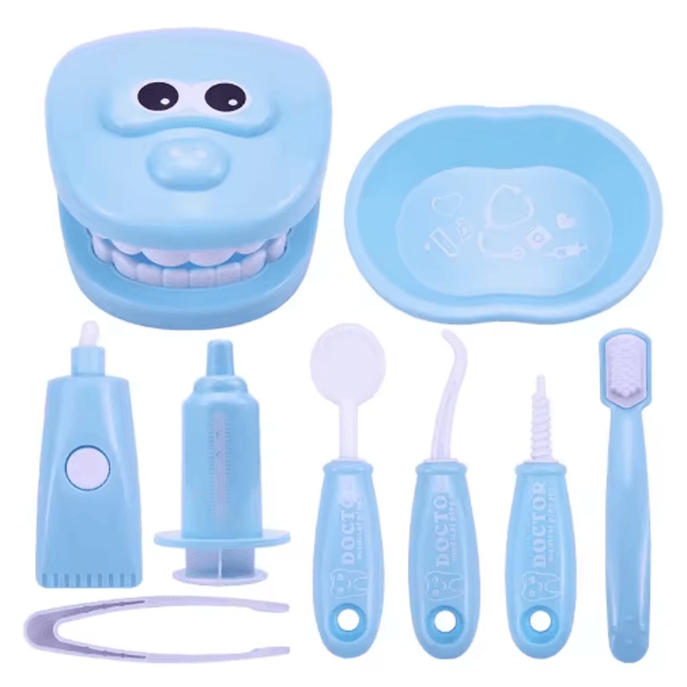 Montessori Doctor Dentist Play Set Kids Tooth Brushing Educational Role Play Toy 3