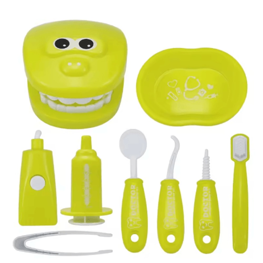 Montessori Doctor Dentist Play Set Kids Tooth Brushing Educational Role Play Toy 4