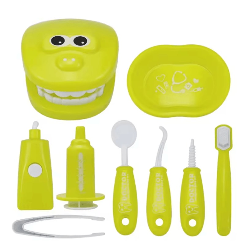 Montessori Doctor Dentist Play Set Kids Tooth Brushing Educational Role Play Toy 4