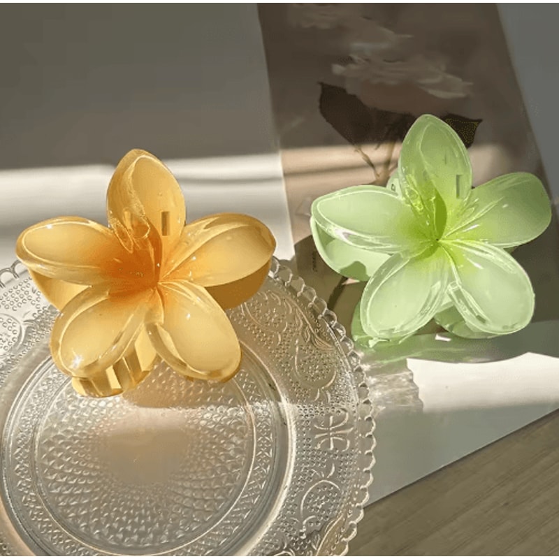 Boho Flower Hair Claw Clip Large Beach Hair Clamp For Women Girls 6