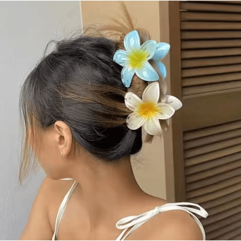 Boho Flower Hair Claw Clip Large Beach Hair Clamp For Women Girls 23