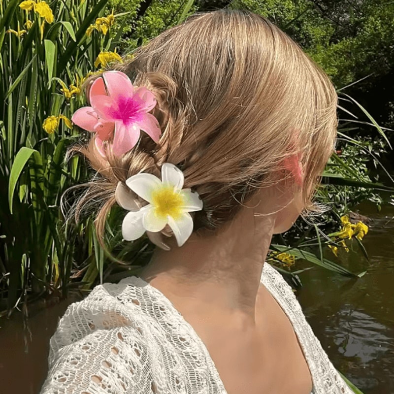Boho Flower Hair Claw Clip Large Beach Hair Clamp For Women Girls 25