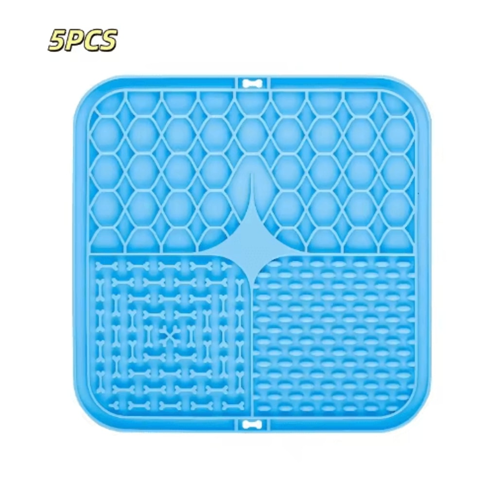 Silicone Dog Lick Mat Slow Feeder Anxiety Relief Training Feeding Plate 1