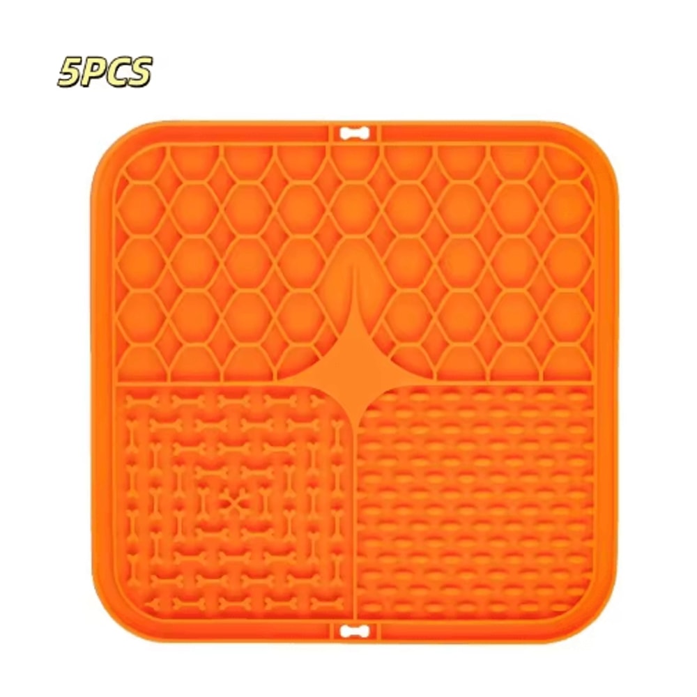 Silicone Dog Lick Mat Slow Feeder Anxiety Relief Training Feeding Plate 4