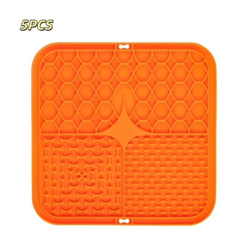 Silicone Dog Lick Mat Slow Feeder Anxiety Relief Training Feeding Plate 4