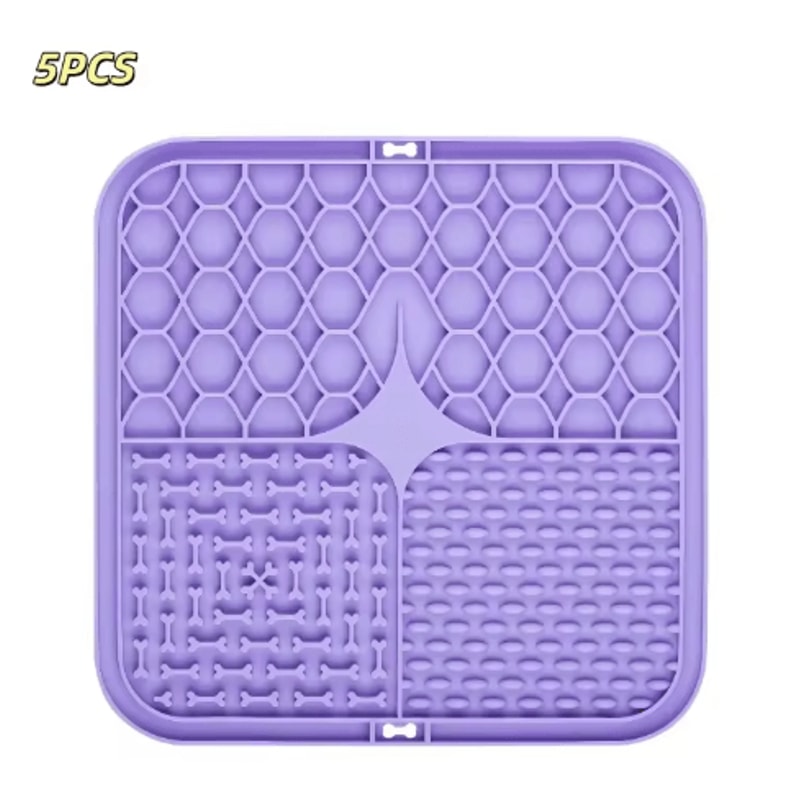 Silicone Dog Lick Mat Slow Feeder Anxiety Relief Training Feeding Plate 5