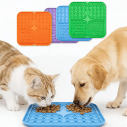 silicone dog lick mat – slow feeder & anxiety relief training feeding plate