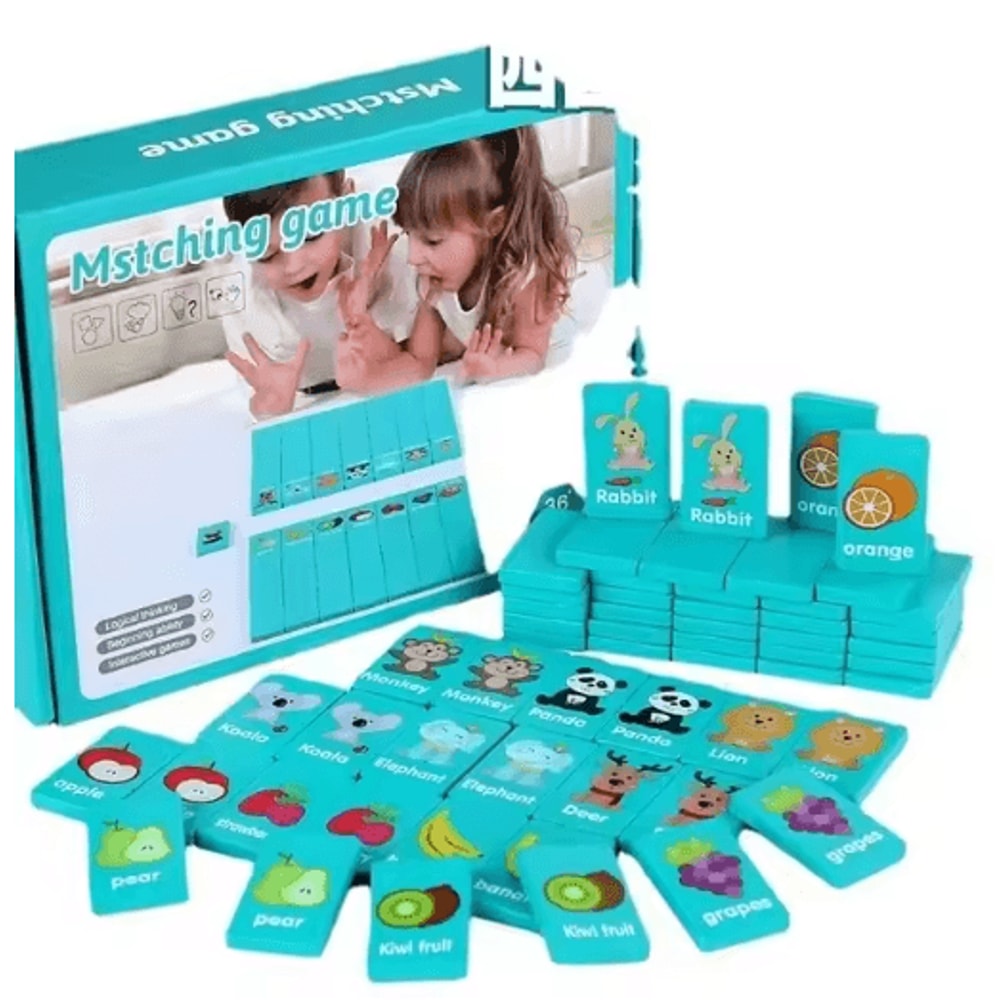 Seaside Animal Wooden Memory Matching Game Montessori Puzzle Board For Kids 1