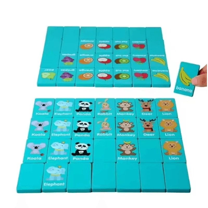 Seaside Animal Wooden Memory Matching Game Montessori Puzzle Board For Kids 2