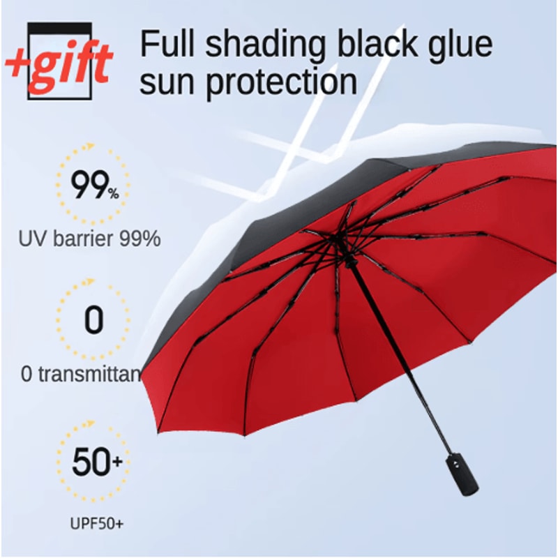 StormGuard Pro Automatic Windproof Umbrella Double Layer Travel Rain Shield 9