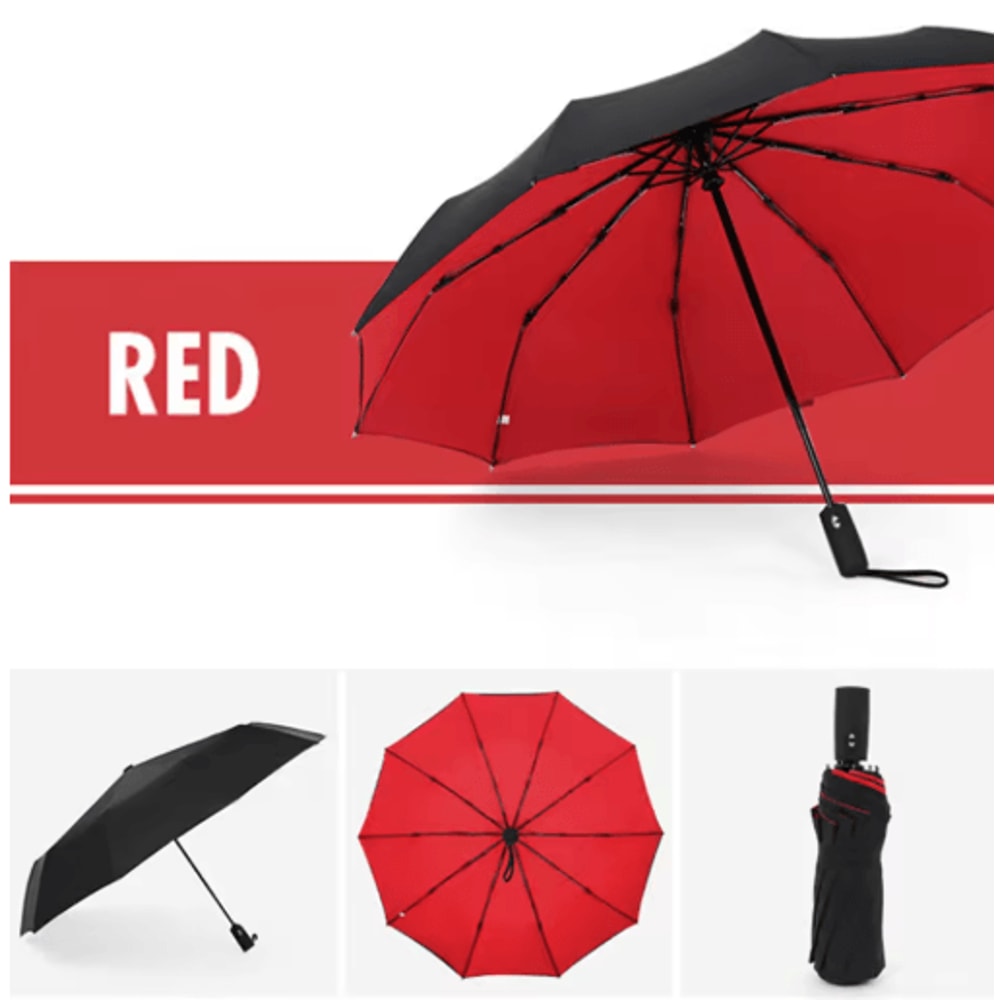 StormGuard Pro Automatic Windproof Umbrella Double Layer Travel Rain Shield 4