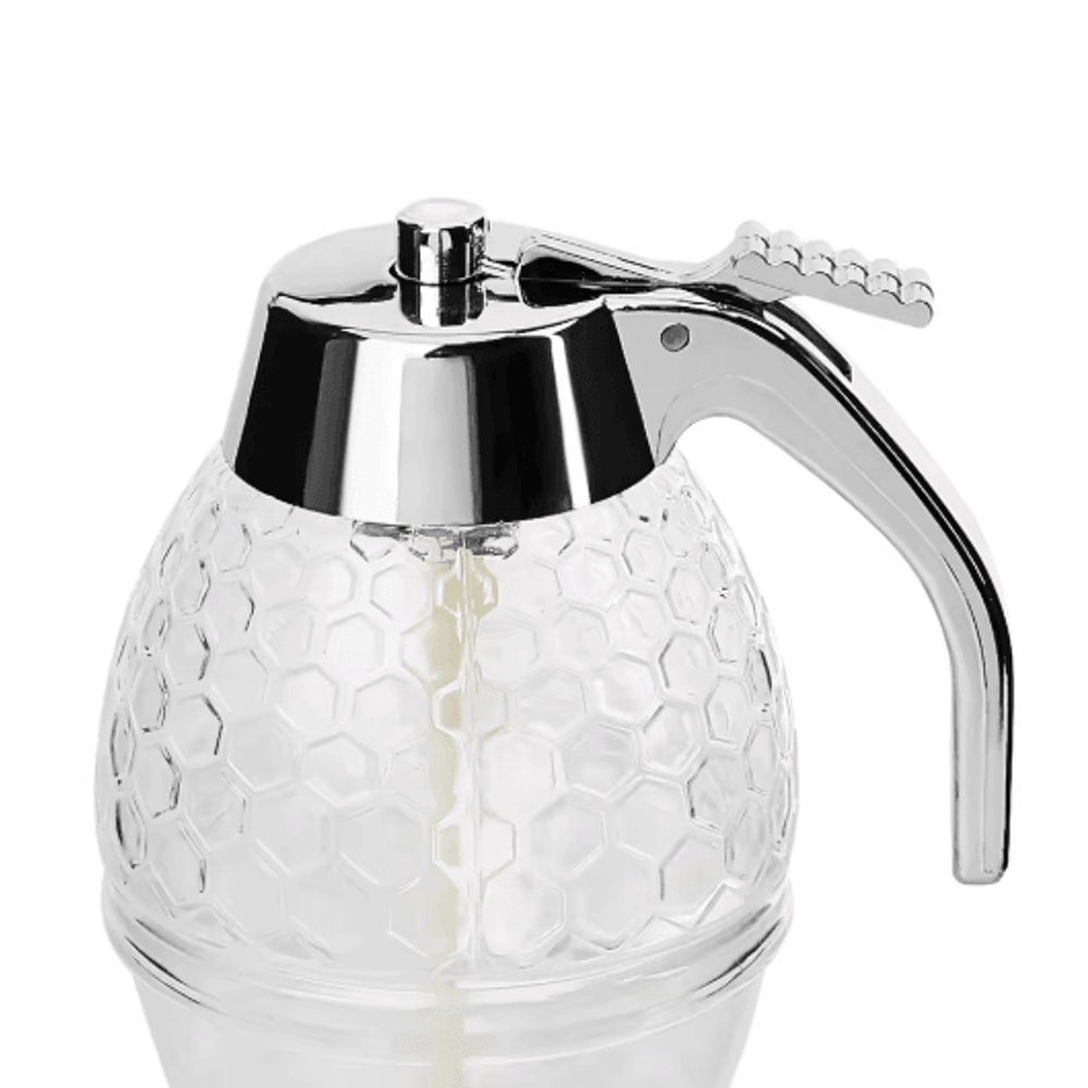 NoDrip Honey Dispenser Bottle Squeeze Syrup Jar With Stand For Easy Pouring 4