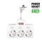 WallMounted Power Strip With USB Surge Protected EU Plug Adapter With Individual Switches 1