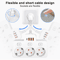 WallMounted Power Strip With USB Surge Protected EU Plug Adapter With Individual Switches 4
