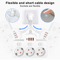 WallMounted Power Strip With USB Surge Protected EU Plug Adapter With Individual Switches 4