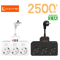 WallMounted Power Strip With USB Surge Protected EU Plug Adapter With Individual Switches 0