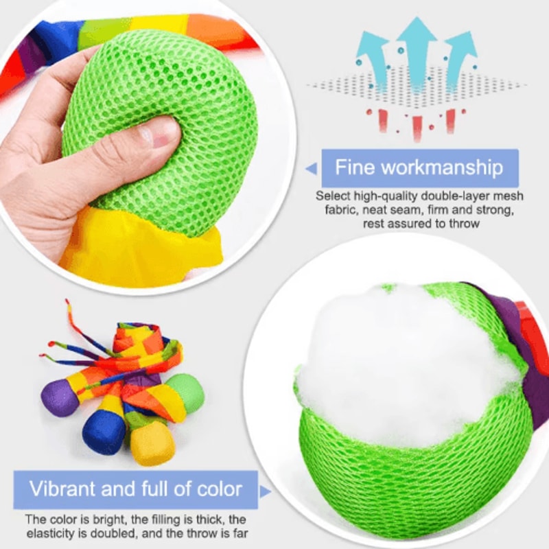 Rainbow Meteor Ball Toss Toy Windproof Sensory Outdoor Game For Kids Families 5